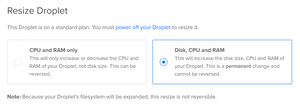 Resizing your Digital Ocean Droplet